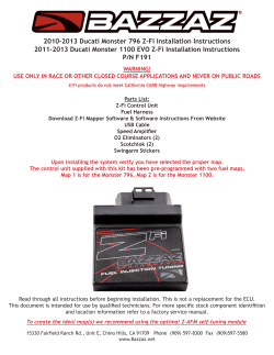 2010-2013 Ducati Monster 796 Z-Fi Installation Instructions