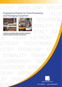 Engineering Plastics for Food Processing and Packaging Equipment