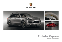 Exclusive Cayenne Ultimate personalisation