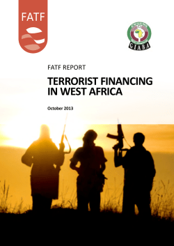 TERRORIST FINANCING IN WEST AFRICA fatf REPORt October 2013
