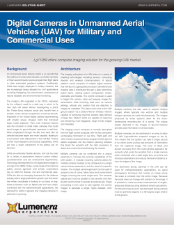 Digital Cameras in Unmanned Aerial Vehicles (UAV) for Military and Commercial Uses