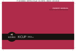 Owner’s manual Keurig K-Cup