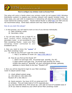 How to configure any wireless router as Access Point