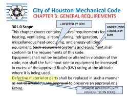 City of Houston Mechanical Code CHAPTER 3: GENERAL REQUIREMENTS