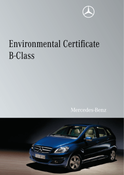 Environmental Certificate B-Class 1