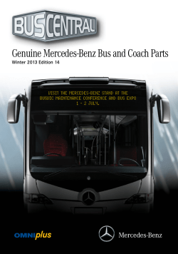 Genuine Mercedes-Benz Bus and Coach Parts Winter 2013 Edition 14