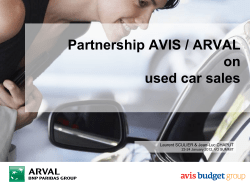 Partnership AVIS / ARVAL on used car sales Laurent SCULIER &amp; Jean-Luc CHAPUT