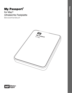 My Passport for Mac Ultraleichte Festplatte Benutzerhandbuch
