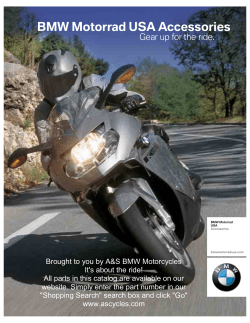 BMW Motorrad USA Accessories Gear up for the ride.