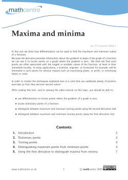 Maxima and minima