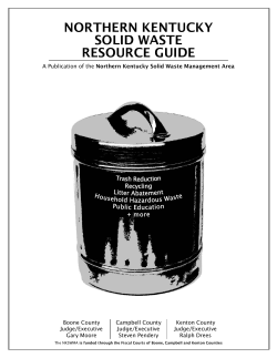 NORTHERN KENTUCKY SOLID WASTE RESOURCE GUIDE