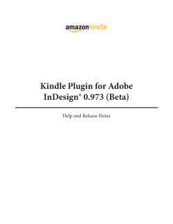 Kindle Plugin for Adobe InDesign® 0.973 (Beta) Help and Release Notes