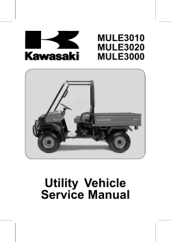 Utility Vehicle Service Manual MULE3010 MULE3020