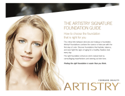 THE ARTISTRY SIGNATURE FOUNDATION GUIDE How to choose the foundation