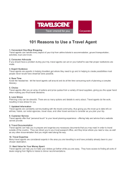 101 Reasons to Use a Travel Agent