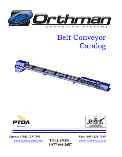 Belt Conveyor Catalog TOLL FREE: 1-877-664-2687