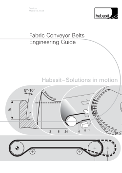 Fabric Conveyor Belts Engineering Guide Habasit– Solutions in motion h