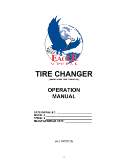 TIRE CHANGER  OPERATION MANUAL
