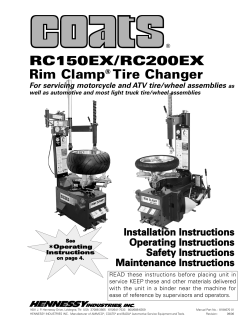 RC150EX/RC200EX Rim Clamp Tire Changer