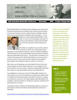 USED AND ABUSED: BONHOEFFER FOR ALL CAUSES