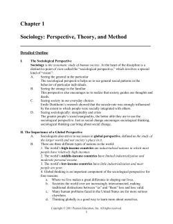 Chapter 1  Sociology: Perspective, Theory, and Method ______________________________________________