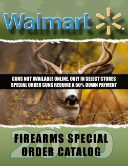2010 FIREARMS SPECIAL ORDER CATALOG GUNS NOT AVAILABLE ONLINE, ONLY IN SELECT STORES