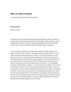  Why I am Not a Christian 