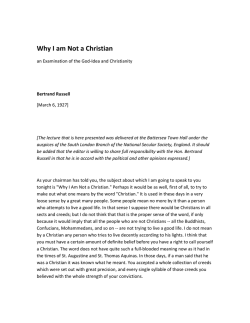 &nbsp; Why&nbsp;I&nbsp;am&nbsp;Not&nbsp;a&nbsp;Christian&nbsp;