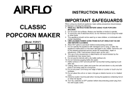CLASSIC IMPORTANT SAFEGUARDS INSTRUCTION MANUAL