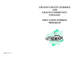 CRAVEN COUNTY SCHOOLS AND CRAVEN COMMUNITY