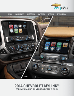 2014 Chevrolet mylInk™ For Impala and SIlverado detaIlS book