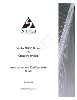 DRAFT Simba ODBC Driver for Cloudera Impala
