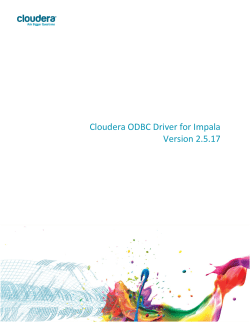 Cloudera ODBC Driver for Impala Version 2.5.17