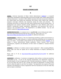 A-Z DEALER LICENSING GUIDE A