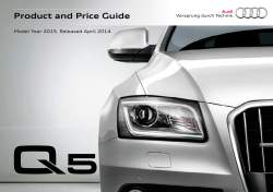 Product and Price Guide Model Year 2015. Released April 2014