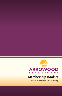 Membership Booklet www.arrowoodassociation.org