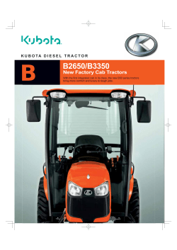 B B2650/B3350 New Factory Cab Tractors