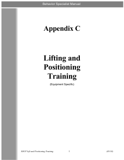 Lifting and Positioning Training Appendix C