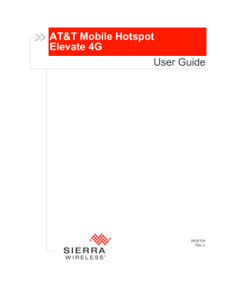AT&amp;T Mobile Hotspot Elevate 4G  User Guide