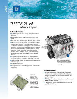 “LS3” 6.2L V8 2009 Marine Engine One of GM’s newest