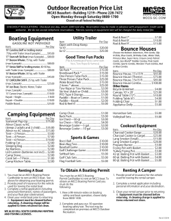 Outdoor Recreation Price List Boating Equipment Utility Trailer