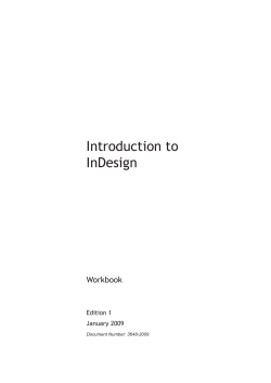 Introduction to InDesign Workbook Edition 1