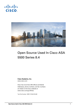 Open Source Used In Cisco ASA 5500 Series 8.4  Cisco Systems, Inc.
