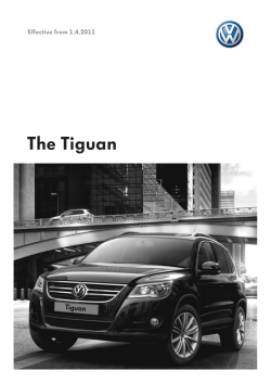 The Tiguan Effective from 1.4.2011