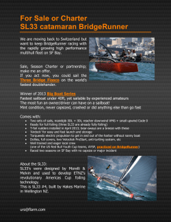 For Sale or Charter SL33 catamaran BridgeRunner