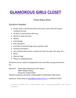 Prom Dress Drive Donations Needed