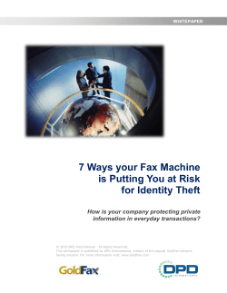 7 Ways your Fax Machine is Putting You at Risk