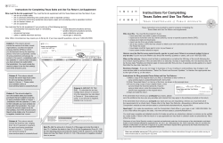 Instructions for Completing Texas Sales and Use Tax Return