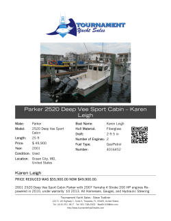 Parker 2520 Deep Vee Sport Cabin – Karen Leigh