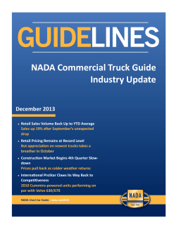 NADA Commercial Truck Guide Industry Update December 2013
